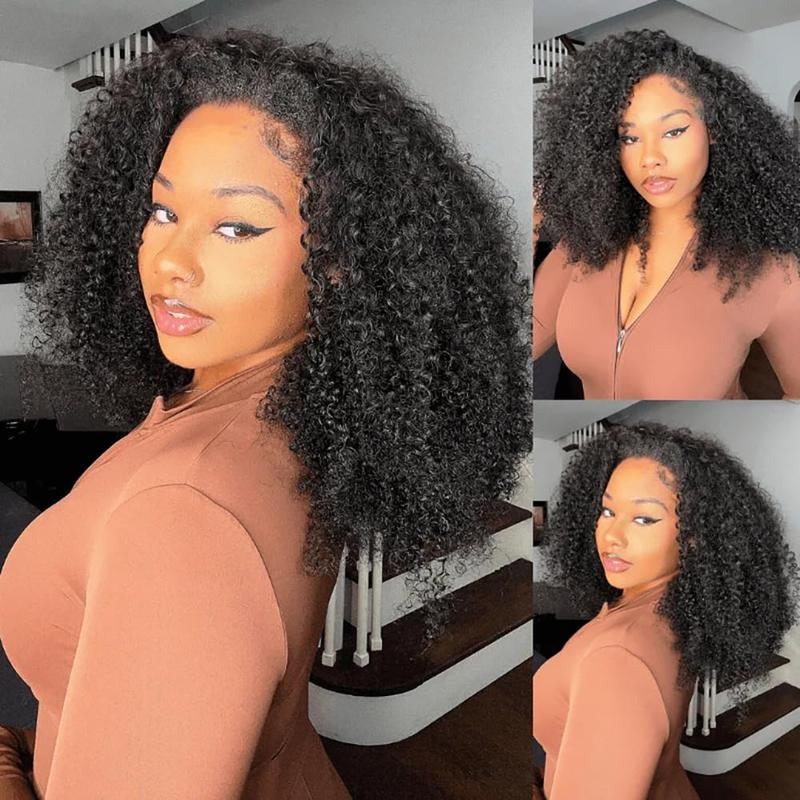 Elevate Your Style with the Bling Hair 200% Glueless Human Hair Half Wig – Versatile 3-in-1 Kinky Curly Design for Effortless Glam!